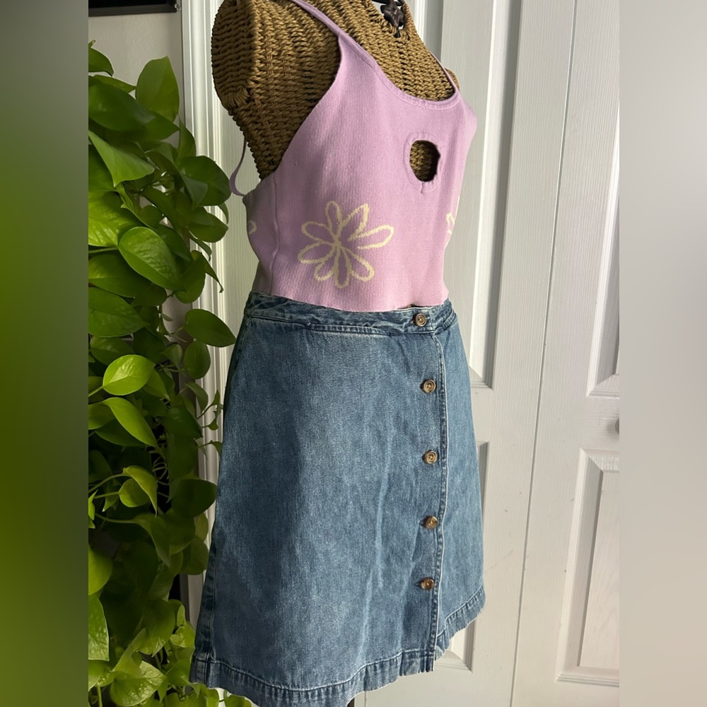 Denim skort